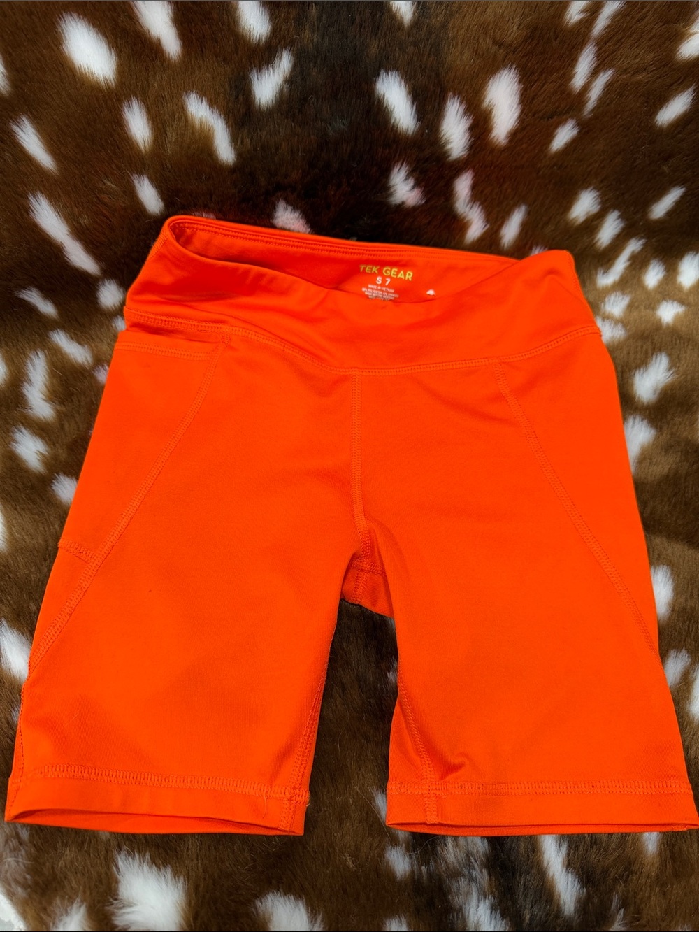 tek gear Neon Orange Athletic Bike Shorts